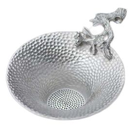 Tin Plum Branch Tea Strainer Handmade Tea Infuser Chinese Style Tea Strainer Kung Fu Tea Accessory,Silver