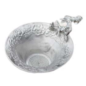 Tin Plum Branch Tea Strainer Handmade Flower Tea Infuser Chinese Style Tea Filter Kung Fu Tea Accessory,Silver