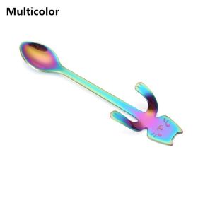 1pc Cute Kawaii Cat Spoon; Flatware; Creative Coffee Drinking Tools; Kitchen Gadget (Color: Multicolor)